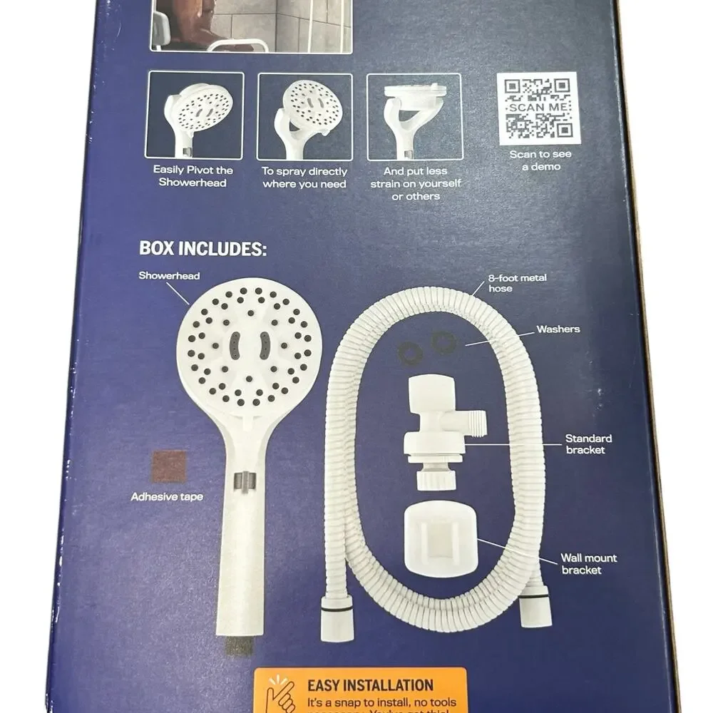 Waterpik Pivoting Showerhead Open Box White Adjustable Powerpulse Bathroom Home